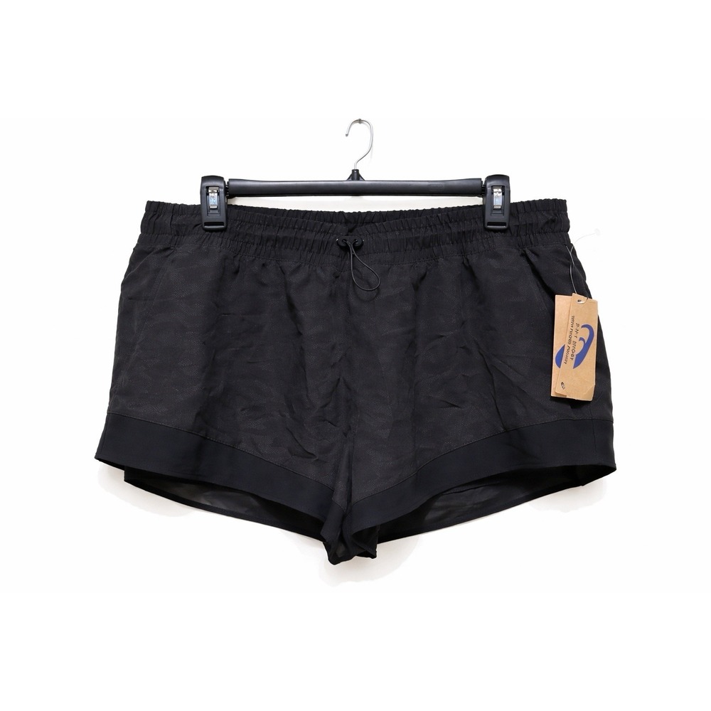 ASICS Women XL 2in1 Running Shorts Black 3in Inseam Lined WA1SH2474